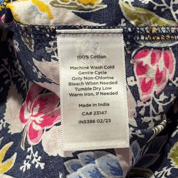 Talbots Womens Top Boho Cottage Preppy Coastal Grandma Floral Small Petite GS - Picture 4 of 5